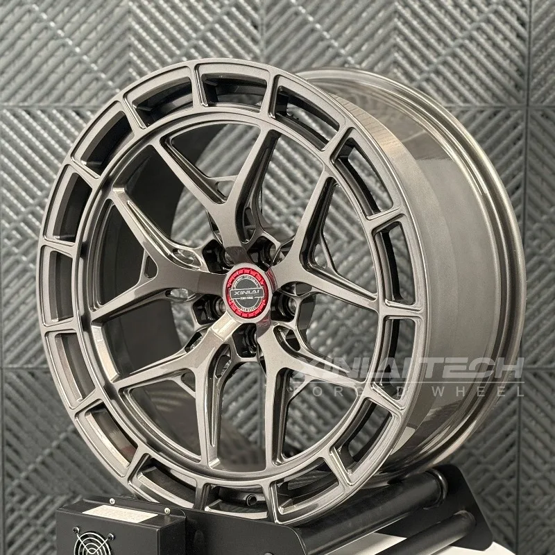 【2026】XINLAI Side Undercut Forged Wheels 19x8.5 20x9.5 21x10 5x112 5x114.3 5x120 Gunmetal Cage Frame Split Spoke For Audi RS5 S5