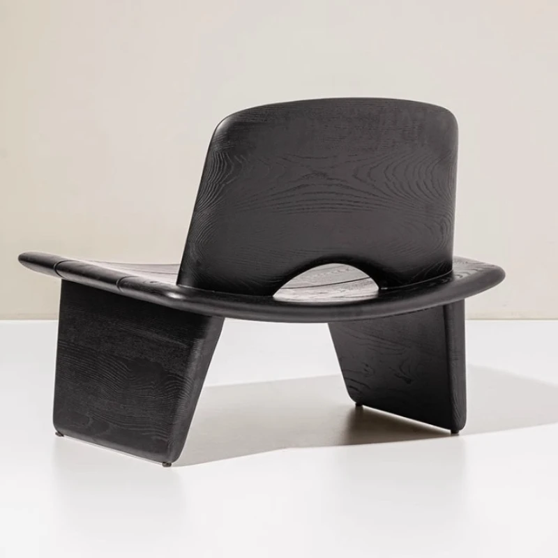 

Chair ash wood dining chair retro style black desk B & B back medium ancient style