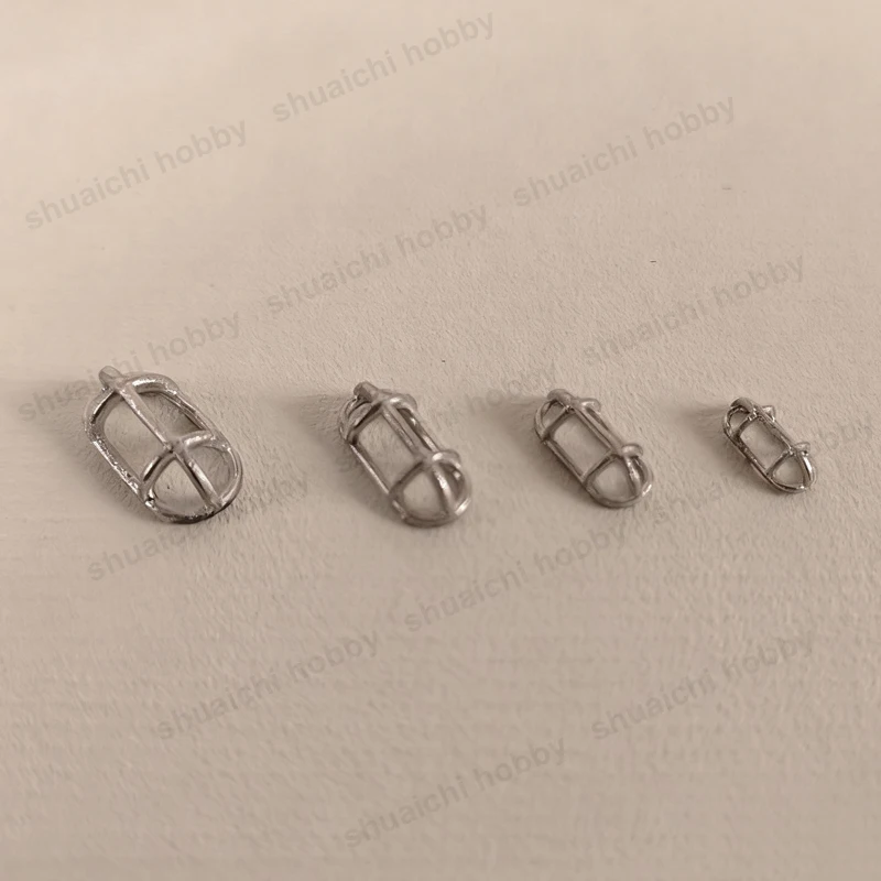 12PCS Miniature Explosion-Proof Lamp Shade Model Alloy Simulated Frame-type Light Cover for Ship Models DIY Detailed Decoration