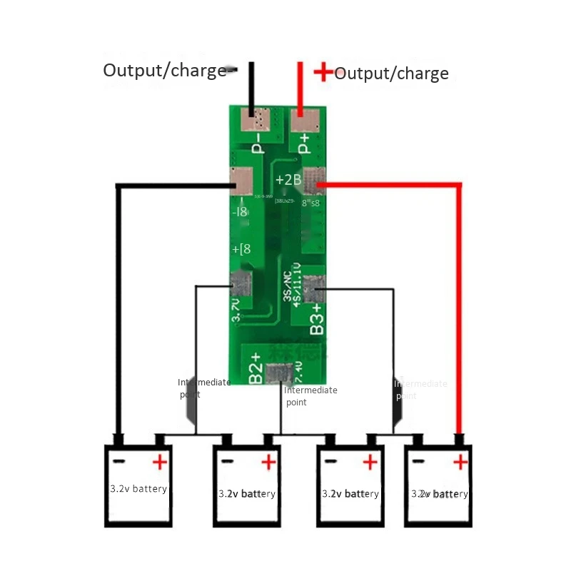 5PCS 4S 16.8V 8A BMS Lithium Battery Charger Protection Board With Power Battery Balance/Enhance PCB Protection Board