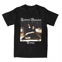 2025 Hot Sale Men and Women Night Depression Black Metal Strap Shirt Clothing Cotton T-Shirt Clothing Awesome T-Shirt Summer