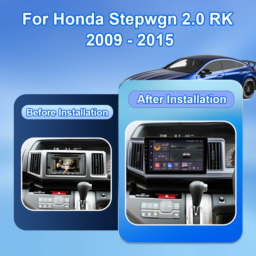 Android 15 Car Radio For Honda Stepwgn 2.0 RK 2009-2013-2015 Auto Navigation Player Multimedia Android Auto Carplay Stereo DSP