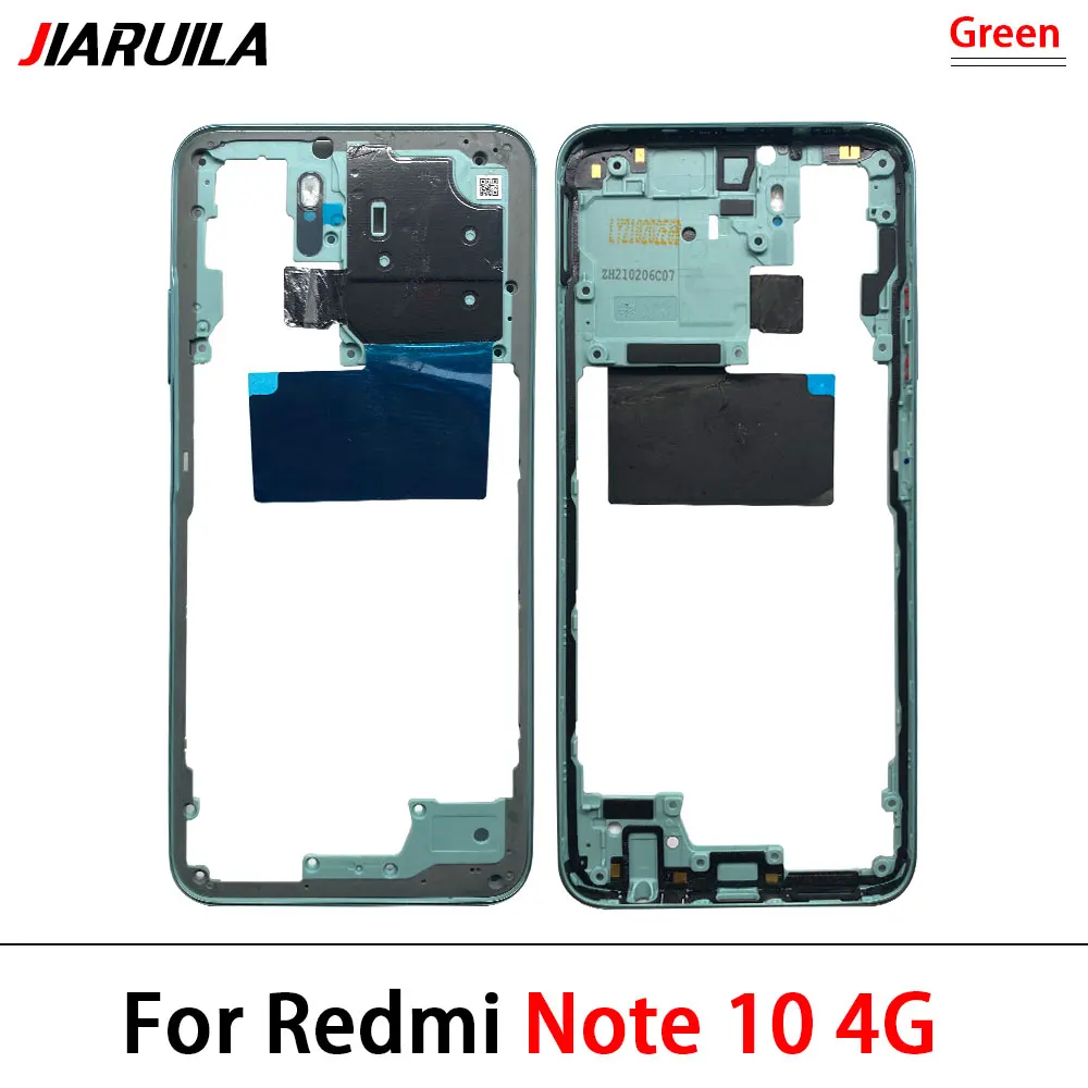 Middle Frame Housing For Xiaomi Redmi Note 10 Pro Max Note 10s Note 10 5G Middle Frame Holder Cover Bezel with Side Keys Parts