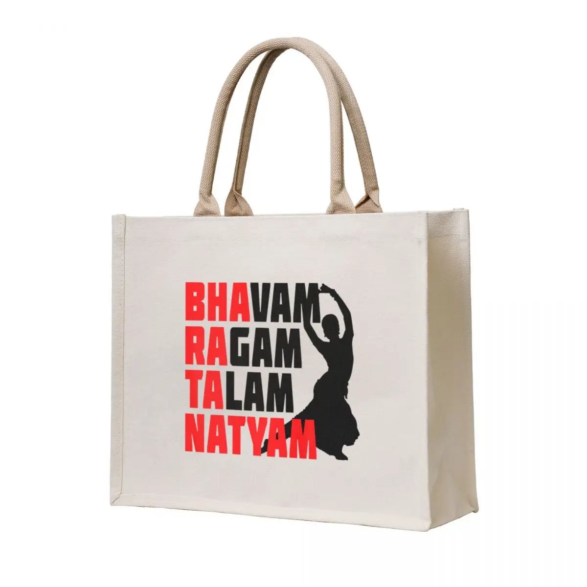 

Bharatanatyam Classical Indian Dance Tote Bag Canvas stote bag sacs de shopping tote bag custom