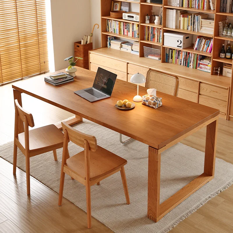 Nordic cherry wood desk All solid wood dining table