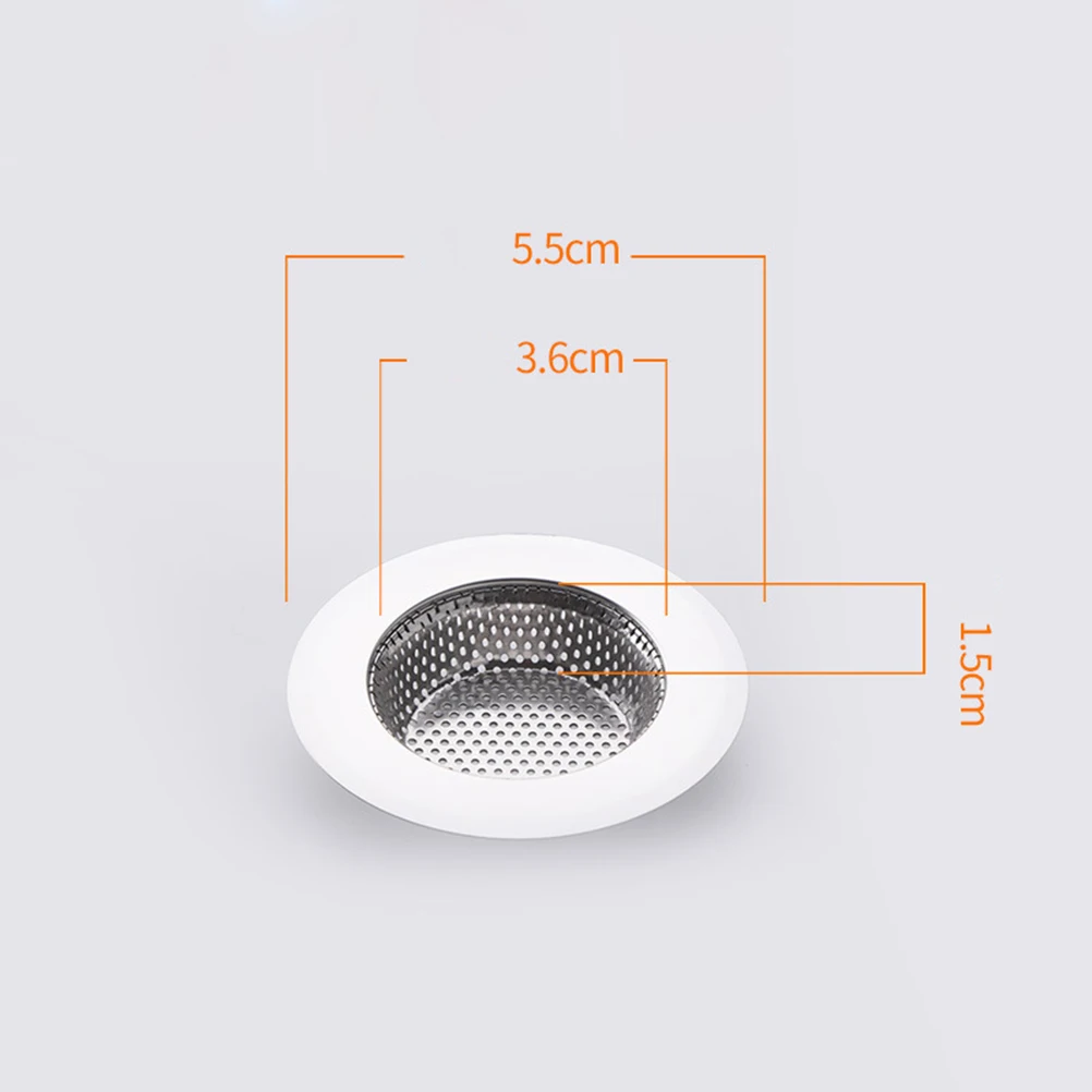 

4 Pcs Floor Drain Filter Mesh Tub Sink Drainer Hair Bathroom Net Stainless Steel Durable Kitchen Bathtub Strainer Water Hair