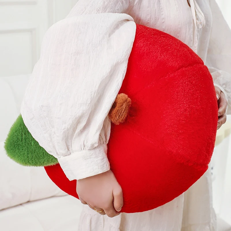 20-40 سنتيمتر التفاح الكبير ألعاب من نسيج مخملي التفاح الأحمر والأخضر التفاح محشوة الوسائد أربعة ألوان التفاح أفخم الدمى غرفة الفتيات وسادة ديكور #4