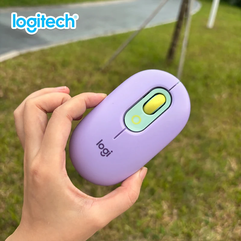 ماوس بلوتوث لاسلكي من سلسلة Logitech M350 POP لأجهزة iPad والأجهزة اللوحية وأجهزة الكمبيوتر المحمولة