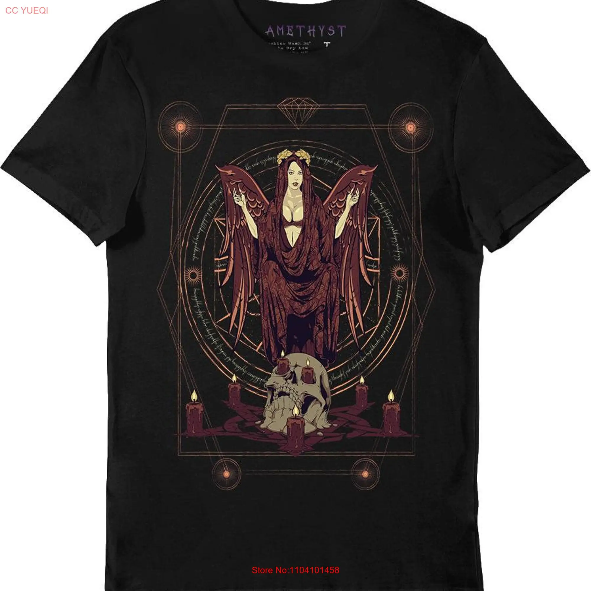 Witch Pentagram Gothic Men's T Shirt long or short sleeves