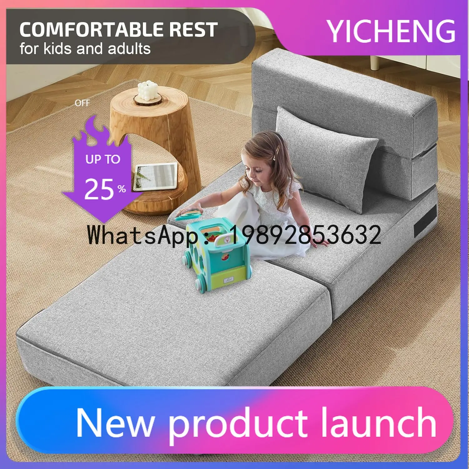 

LYY Compressed Sponge Lazy Sofa Bed Foldable Single Sofa for Living Room and Bedroom