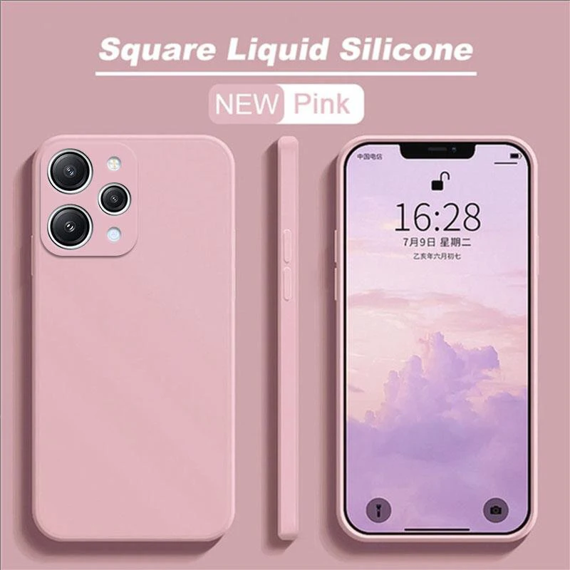 For Xiaomi Redmi 12 4G Case Liquid Silicone Plain Rubber Funda Protector Case For Redmi 12 Cover For Redmi12 Case