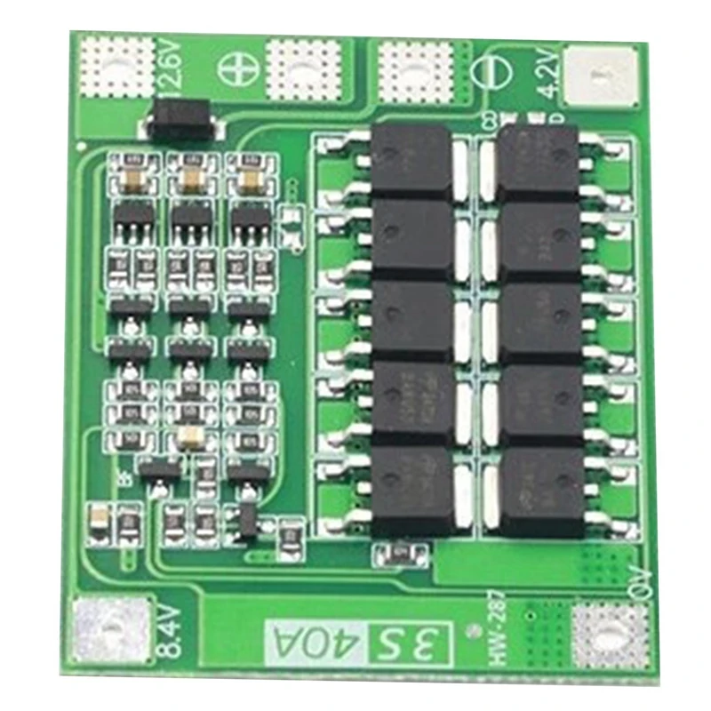 3 Strings Of 12V 25A 18650 Lithium Ion Battery Protection 11.1V Protection Circuit With Balanced Lithium Plate