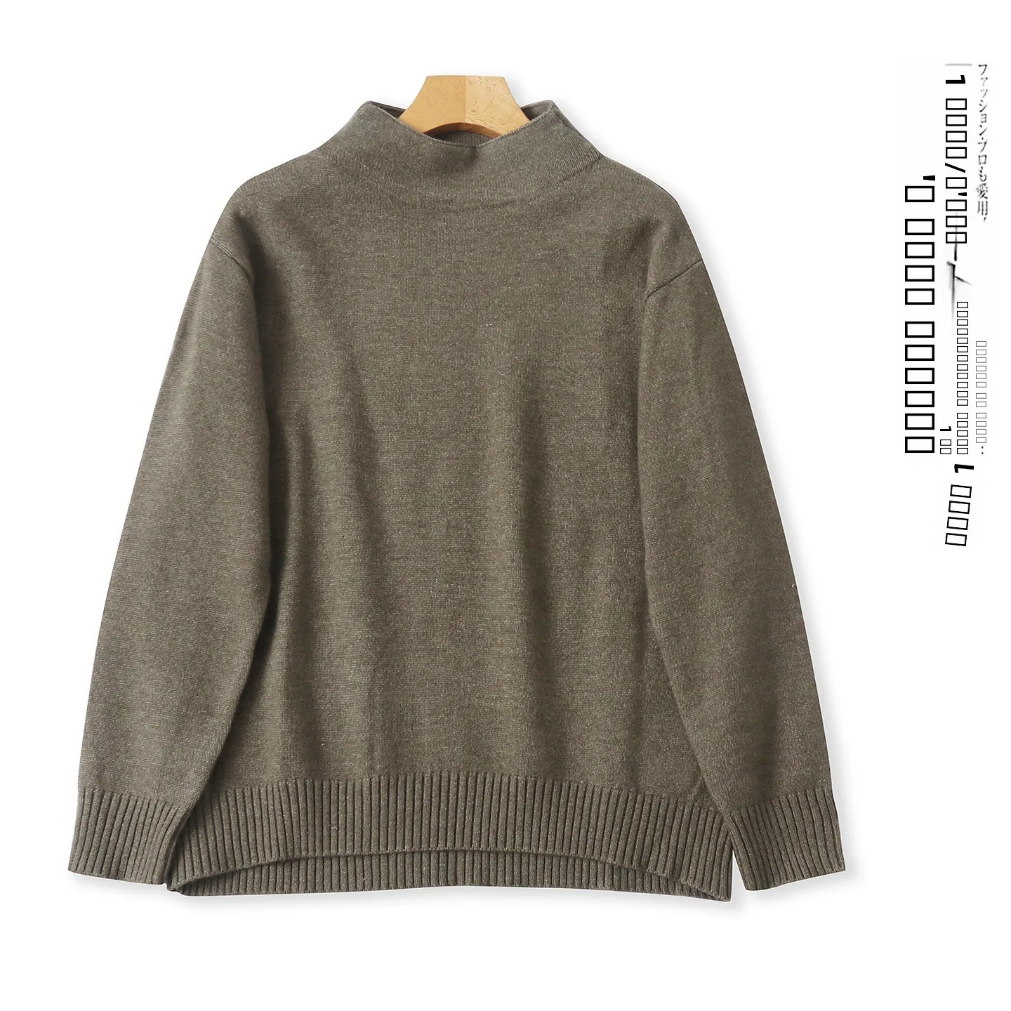 

Loose Long Sve f High Ne Pure Color Sweater Faionable Women's Autumn Winter New Sle Versatile Sweatirt 32387
