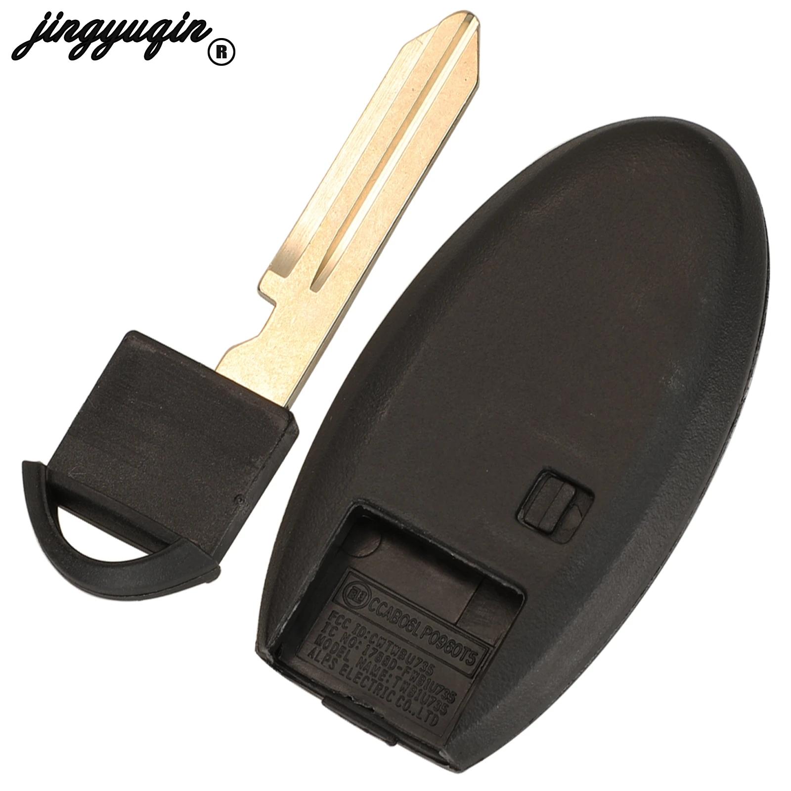 jingyuqin 3/4 Przyciski Dla Infiniti G37 G25 EX25 FX35 FX37 M25 Fob Smart Remote Car Key Shell Case Uncut Blade Replacement