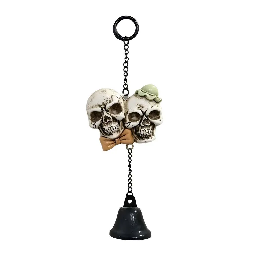 Weather Resistant Halloween Wind Chime Durable Resin Crisp Sound Pumpkin Ghost Pendant Vintage Finish Exquisite Details