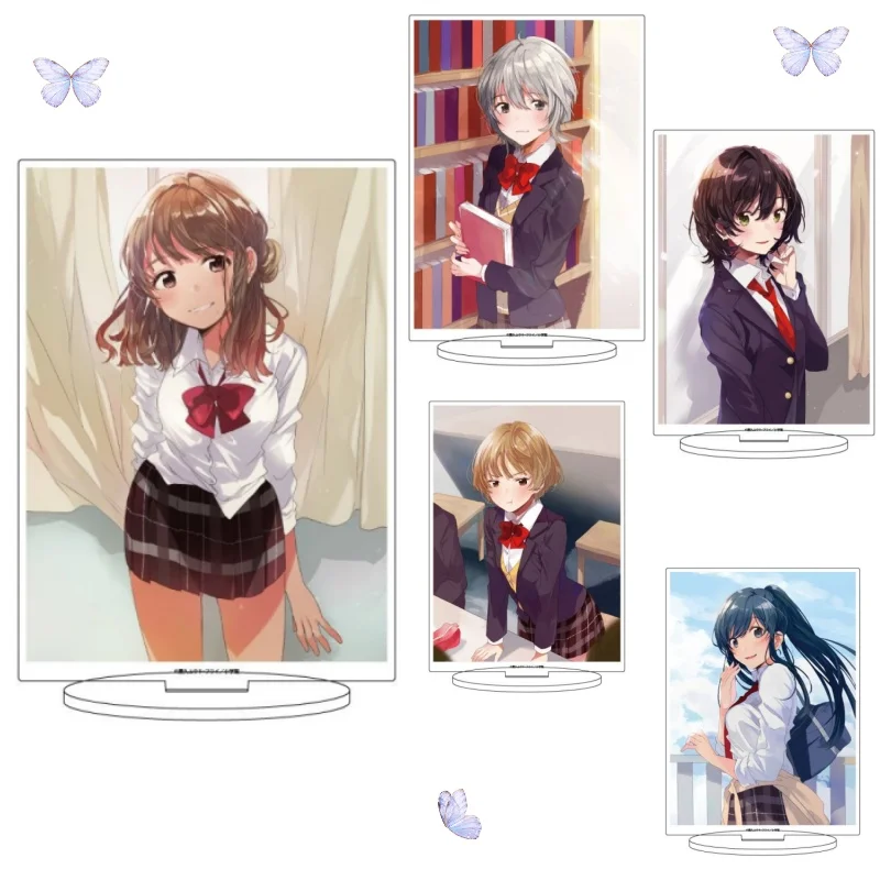 Anime Bottom-tier Character Tomozaki Acrylic Stand Desktop Ornament Cosplay Prop Decor Cartoons present Gifts 10cm