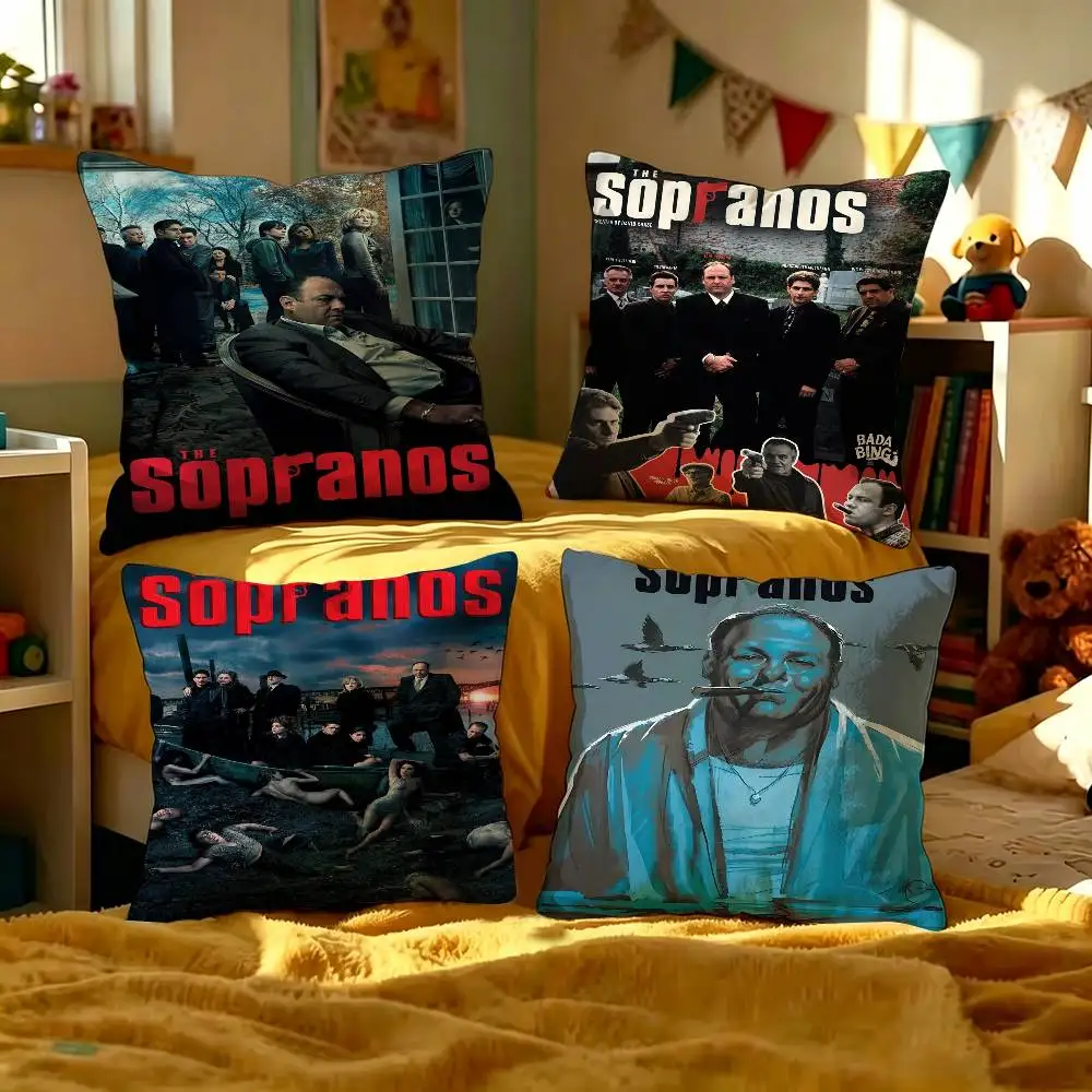 Poster The Sopranos Family   Personalized picture text home decorative pillows Household Gifts 45x45cm