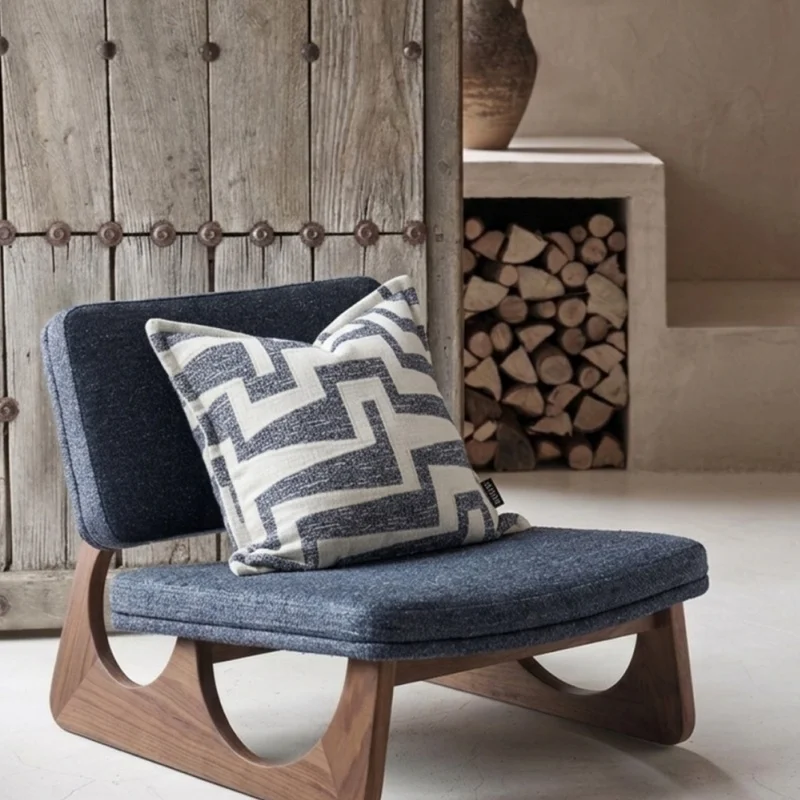 White Blue Color Pillows Abstract Geometric Cushion Case Modern Luxury Square Decorative Pillow Cover For Sofa Chair Home Decora