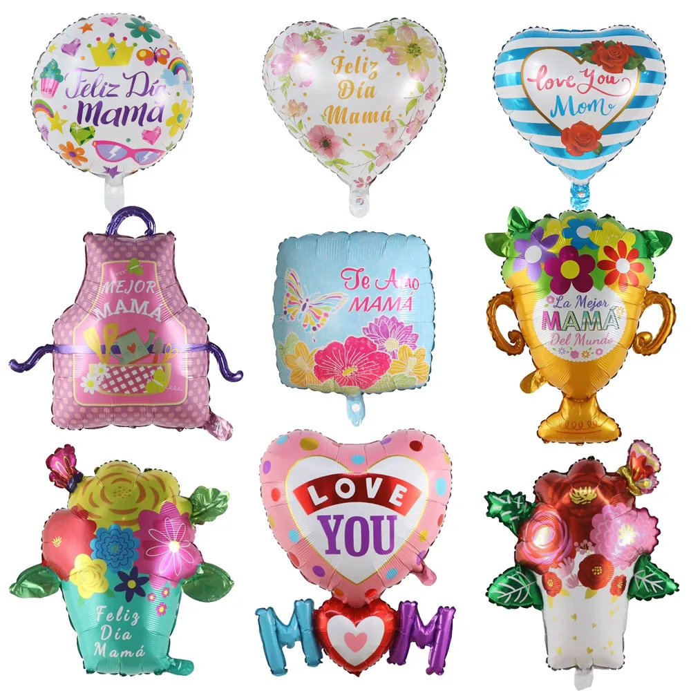 

Happy Mother's Day Foil Helium Balloons Set Love Balloon Mothers Day Mom Birthday Party Decorations Gifts Helium Globals Decor