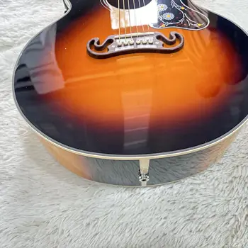 Gitara elektroakustyczna z amerykańskiego magazynu - 43-calowa gitara elektryczna z drewna świerkowego, kolor VS, gitary SJ200, darmowa wysyłka
