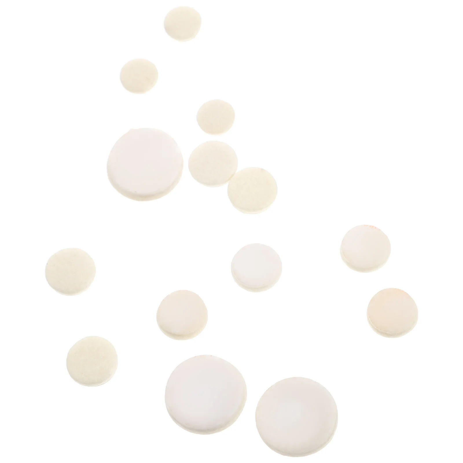 

17pcs E Flat Clarinet Sound Hole Pads White Light Yellow Durable Key Cushion Replacement Mat For Tight Seals Anti-Vibration