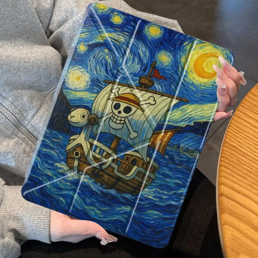 Cool One Pieces Art With Pen Slot Cover Tablet Case For iPad 10th Gen Pro M4 13 2025 2026 11th Air 8 M2 M3 3 12th Mini 7 6 5 9th