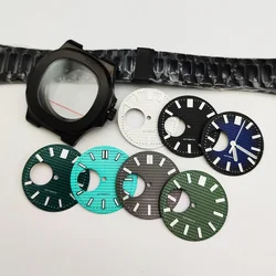 NH35 42mm Black PVD NH35 Watch Case Stainles Steel Watchband or AQUANAUT Nautilus NH36 Watch Accessories Dial Hands MOD Parts