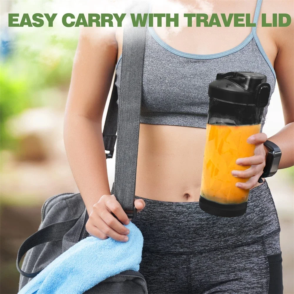 Electric Portable Blender Smoothies 600ML USB Rechargeable 4000mAh Powerful Ice Crush Fresh Fruit Juicer Mini Personal Blender