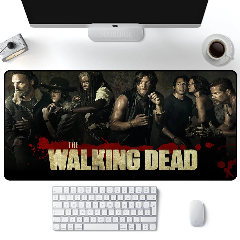 Mairuige Silicone Mat The Walking Dead Gaming Pc Rug Computer Mat 400X900MM Desk Accessory Padding Pc Gamer Complete Table Mat