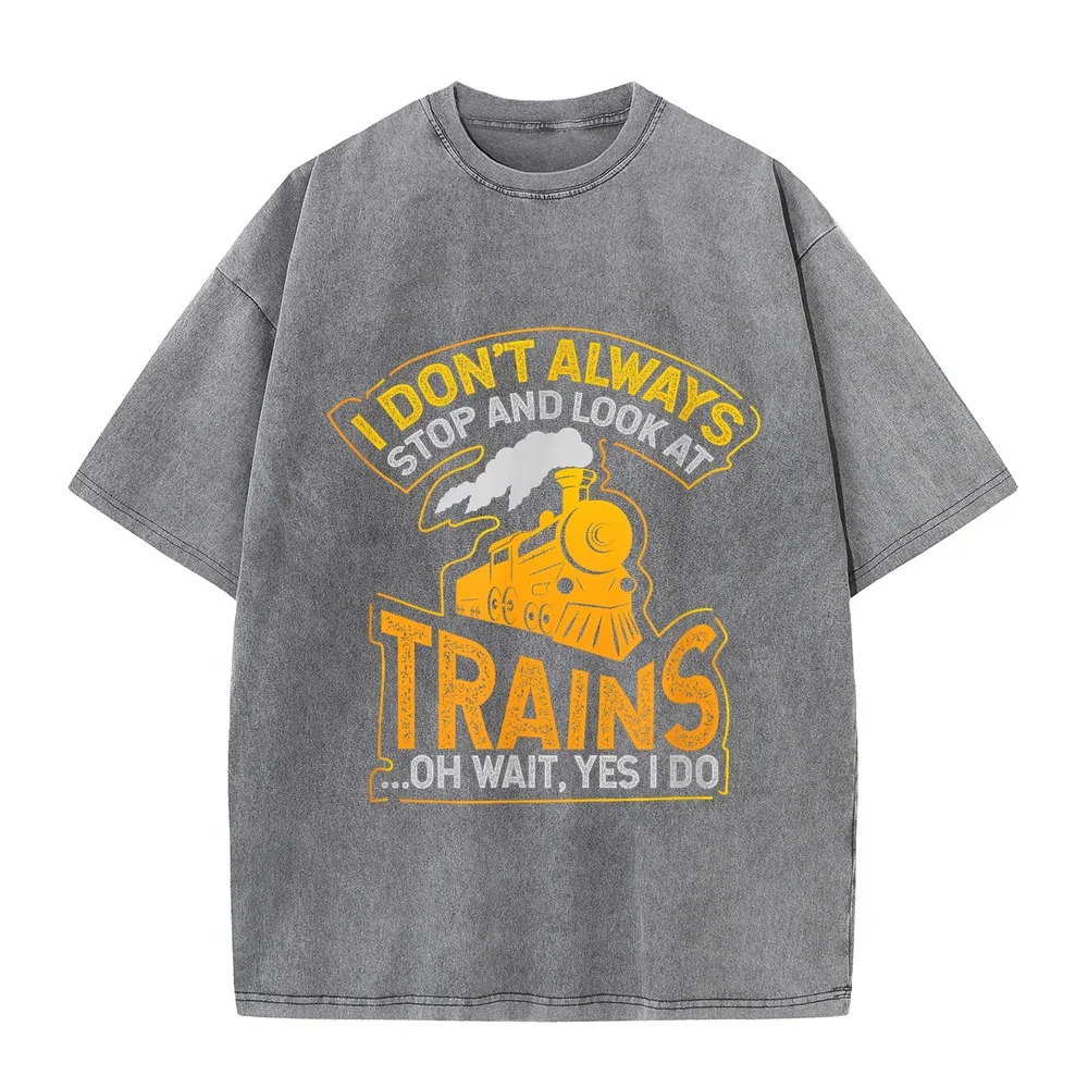 Ich halte nicht immer und schaue nach dem Zug T-Shirt Топы Pesca Autumn Casual Top Print Tee Shirt Cotton T Humor Short Sleeve