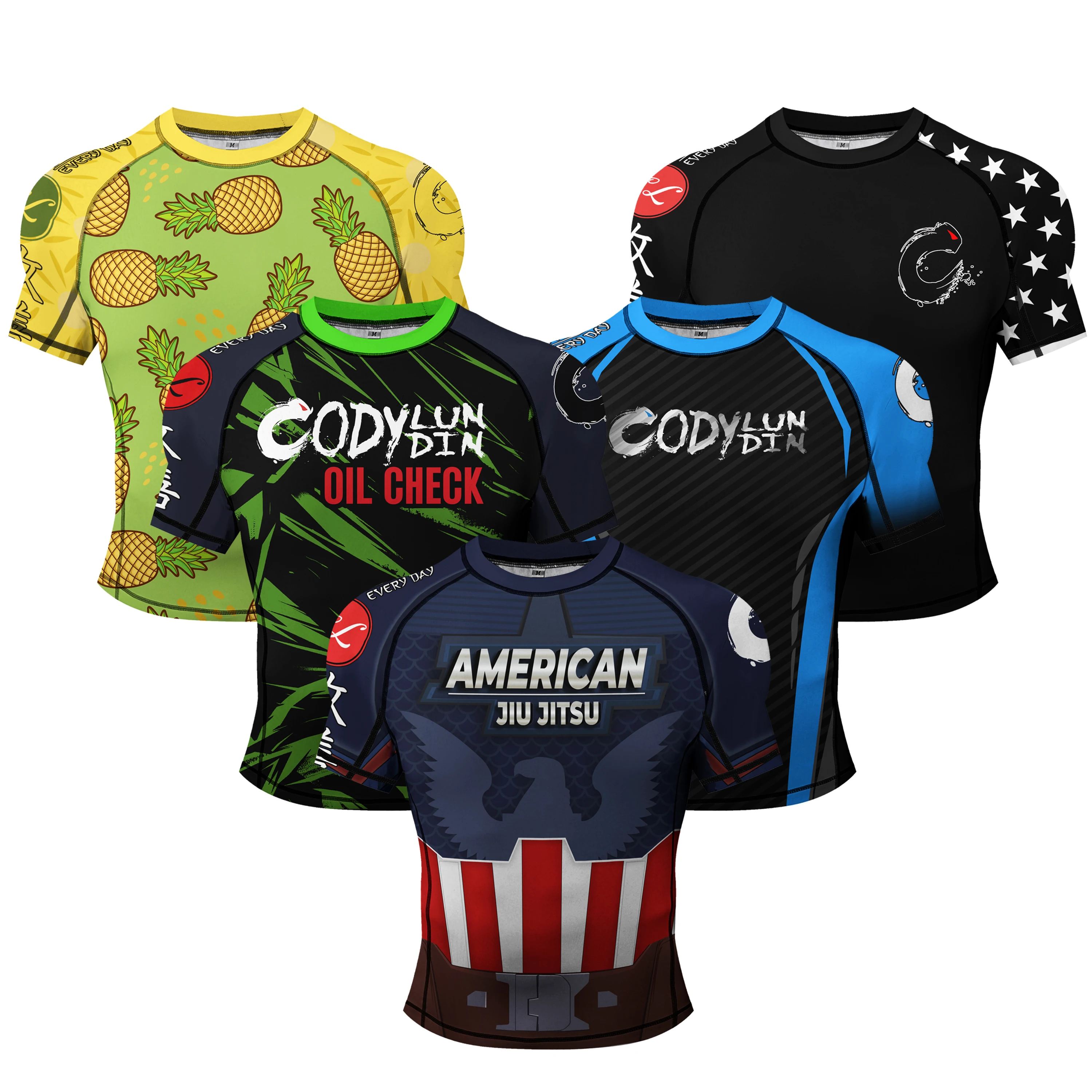 Wholesale Blank OEM Surf Printed Compression Shirt Short Sleeve UV Custom Rash Vest Custom Printed Rash Guard With Anti Slip