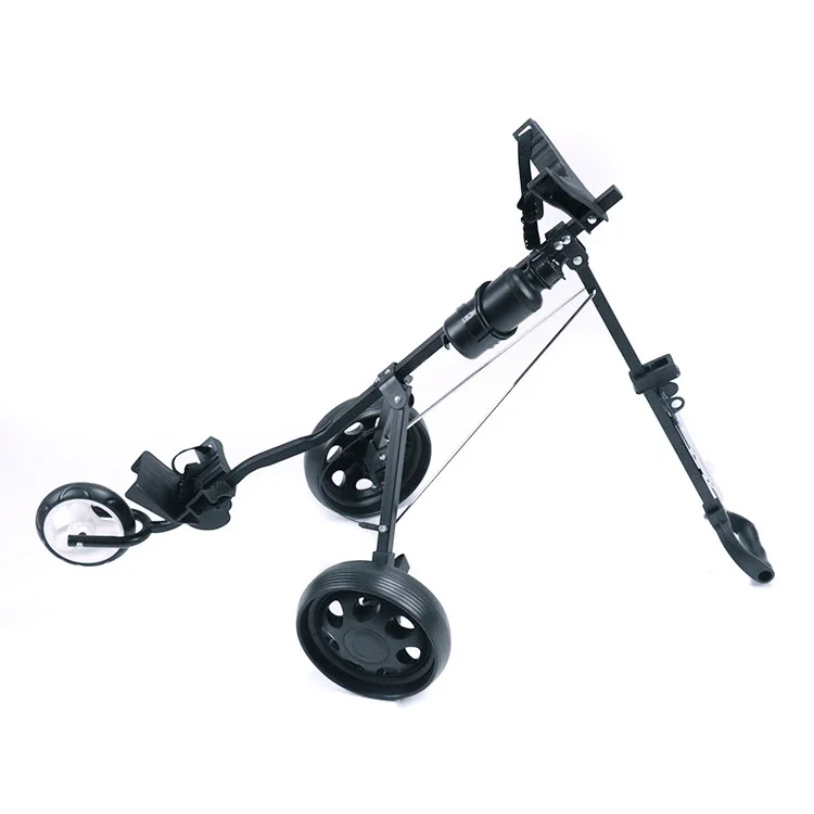 Folding Golf Trolley Outdoor Portable Golf Pull Push Cart Multifunctional Golfing Cart Bag