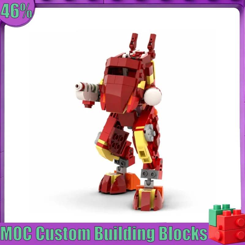 NEW 175 PCS Armored Sentinel Fierce Pattern MOC Robot Model Custom Puzzle DIY Assembly Educational Toy Collection Display Gift