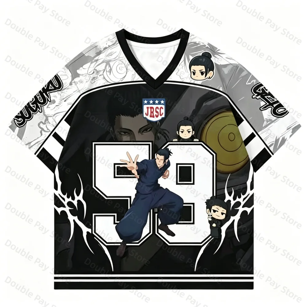 2026 New Jujutsu Kaisen Nobara Kugisaki Hockey Jersey T Shirt Men Women Tee Short Sleeve Anime Quick Dry Sport Tee Cosplay Tops view 5