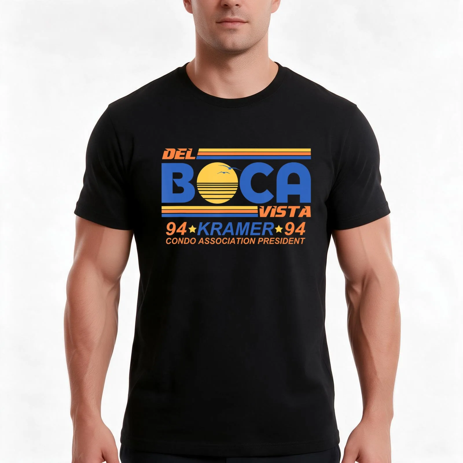 Del Boca Vista Retirement Community T-Shirt, Summer Casual Cotton Tee, Oversized Streetwear Tops, Vintage Graphic Print