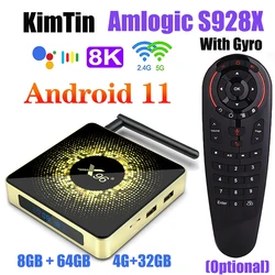 TV Box Android 11 X96 X10 DDR4 8GB RAM 64GB ROM Amlogic S928X Support 8K USB3.0 5G Wifi 1000M LAN 4GB 32GB BT Smart Media Player