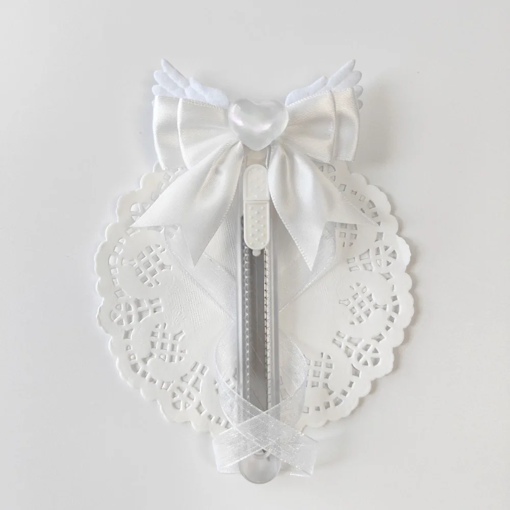 الباليه القوس سكّين متعدّد الاستخدامات لطيف فتاة اكسبرس صندوق القاطع الة قطع الورق طالب مدرسة مكتب القرطاسية قطع لوازم DIY بها بنفسك الحرف اليدوية #6