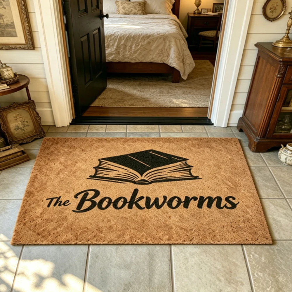 

Custom Home Doormat Durable Bedroom Entrance Mat Entryway Decor Custom Book Text Photo Printed Mat Home Gift