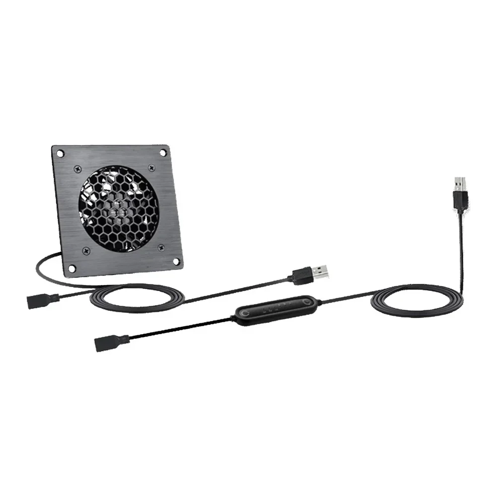 80mmUSB Fan With Temperature Control And Multiple Speeds For Router Cabinet 3-Speed 6-Speedand 10-Speed For Ventilation Cooling