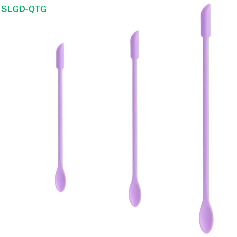 NEW 3pcs Silicone Spatula Set Double Head Tiny Scraper For Thin Lotion Bottles Cosmetic Kitchen Tools