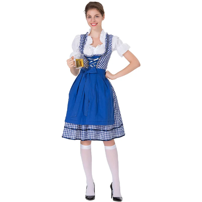 Halloween Bier Festival Traditionelles Baria Kostüm Bühnenauftritt Dr. Maid orm Damen Faion Ethnisches Bühnenoutfit