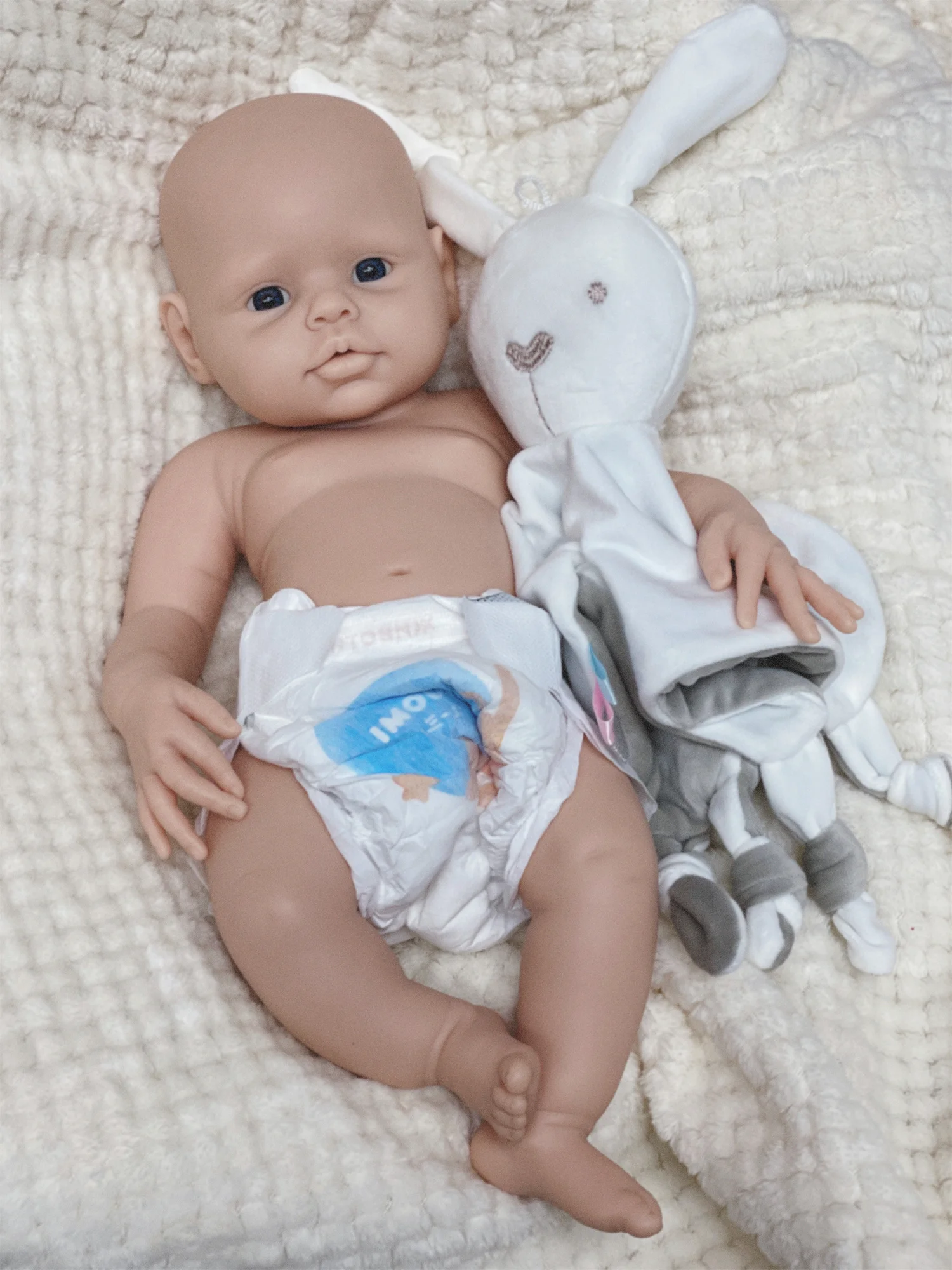17 Zoll waschbare offene Augen weiche Silikon Reborn Mädchen Puppe mit 3D bemalter Haut kann handgemachte Bebe Reborn Mädchen als Geschenk der Familie