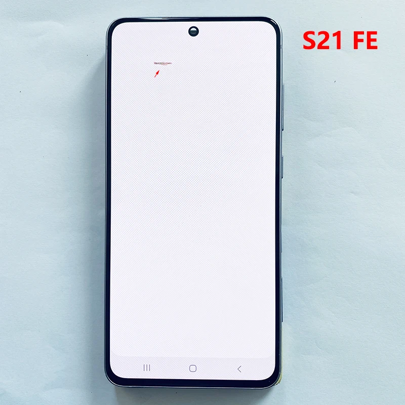 SUPER AMOLED S21FE LCD For Samsung S21 FE 5G G990/U G990B/DS G990E LCD Display Touch Screen With Frame Assembly With Defect