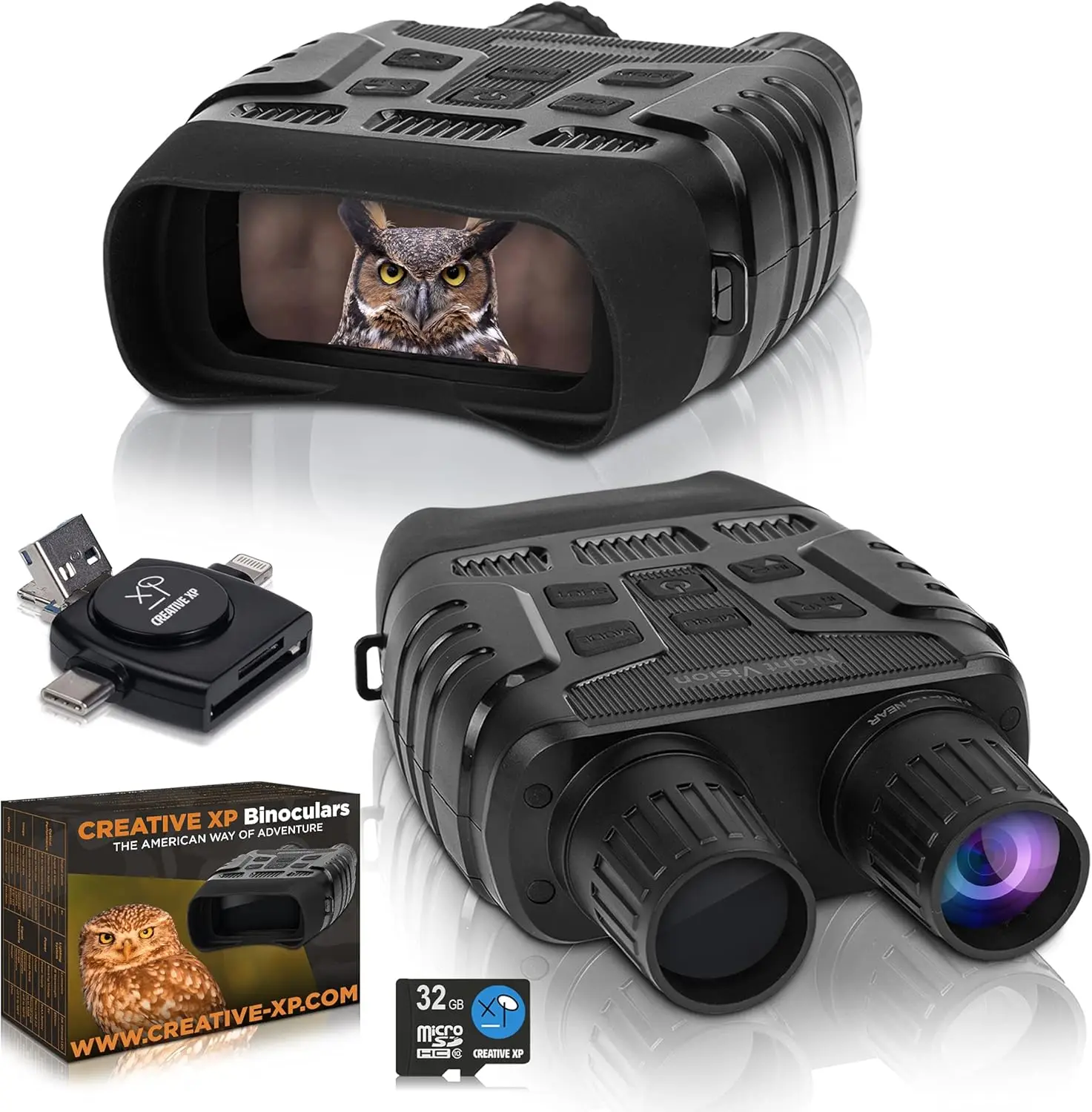 

Night Vision Goggles - Military Grade, Digital Infrared Binoculars - Deer Hunting Accessories, Tactical Gear W/ 32GB