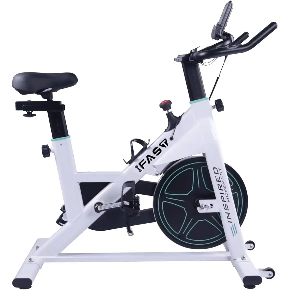 Bicicletas estacionarias para el hogar, bicicleta estática de interior giratoria con monitor LCD y cómodo cojín de asiento para gimnasio en casa, cardio y fitness