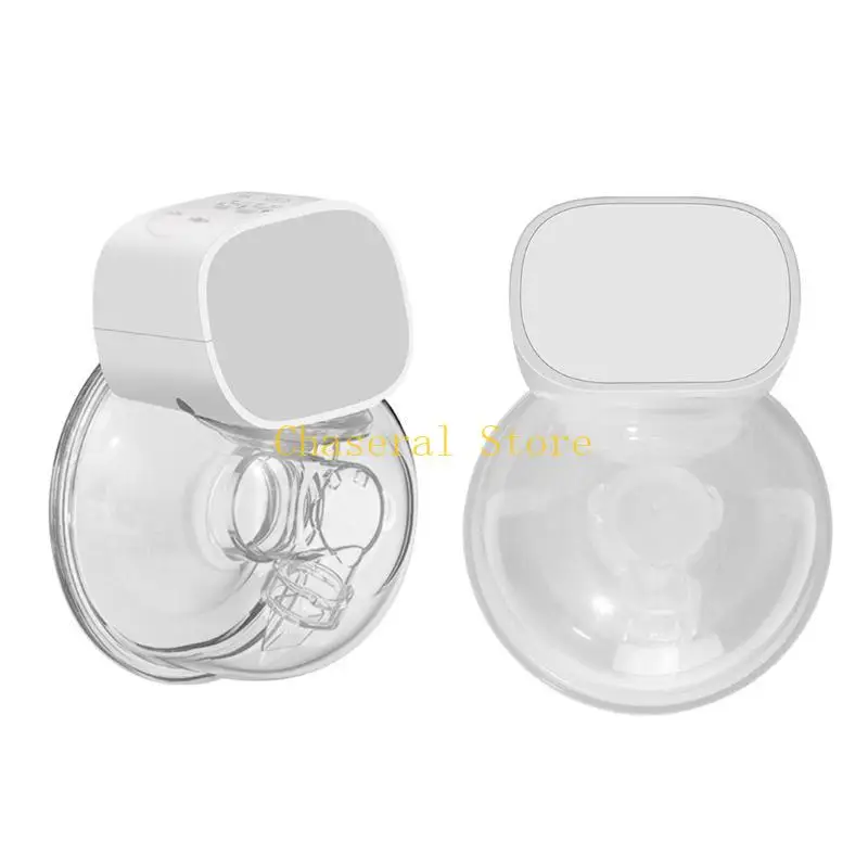 E7CE Wearable Breast with 4 Mode 12 Adjustable Speed Massage Breastfeeding Electric Suction LED Screen Display