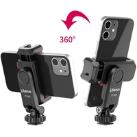 ULANZI ST-06S 360° Swivel Mobile Phone Tripod Stand with 2 Cold Shoes, All Mobile Phones Compatible