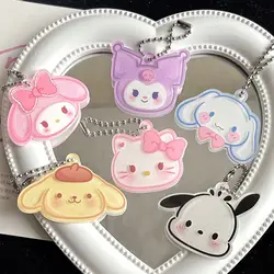 Brelok Sanrio Kawaii Hello Kitty moja melodia akcesoria Kuromi słodkie słodkie serce akryl kreskówka wisiorek dobra prezent dla przyjaciela