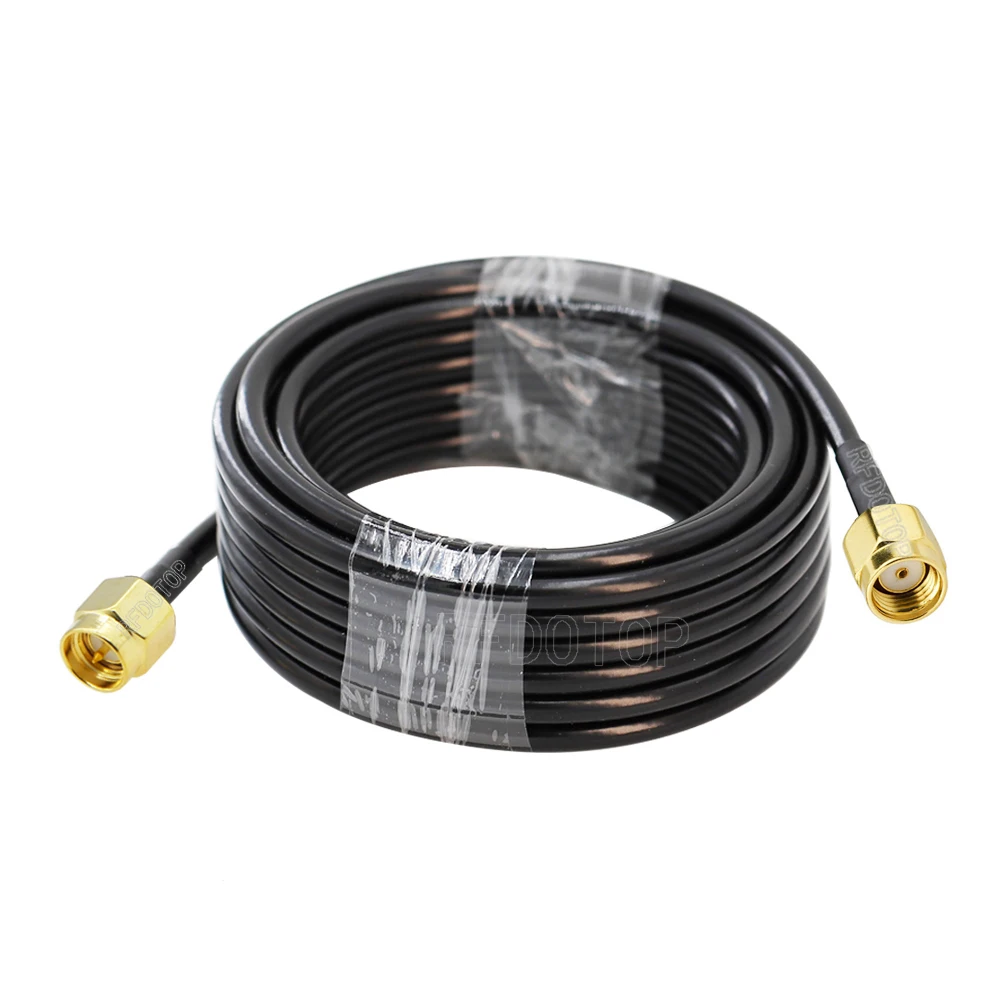 RG58 Cable SMA Male to SMA Male Plug Connector WiFi Antenna Extension Cord RG-58 50 Ohm RF Coaxial Pigtail Jumper Cable 15CM-30M