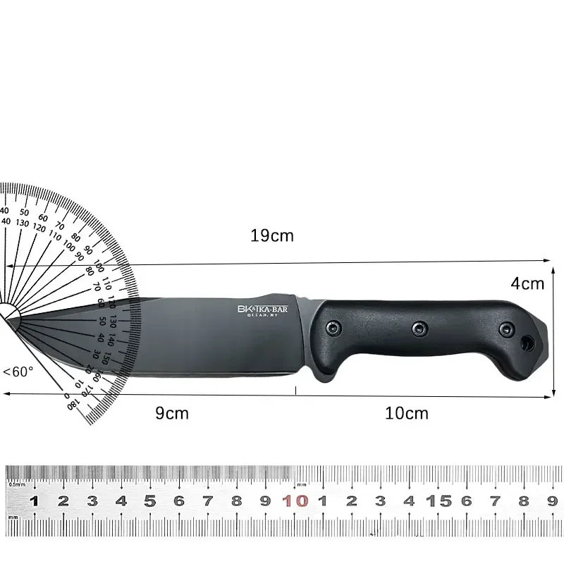 جديد Kb شفرة مثبتة سكين Bk7 سكين تخييم خارجي 8Cr13Mov شفرة ألياف النايلون مقبض Edc بقاء الصيد التنزه أداة هدية